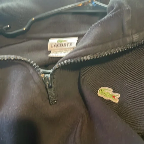 Lacoste 1/4 zip up Sweatshirt Shirt - Picture 8 of 9